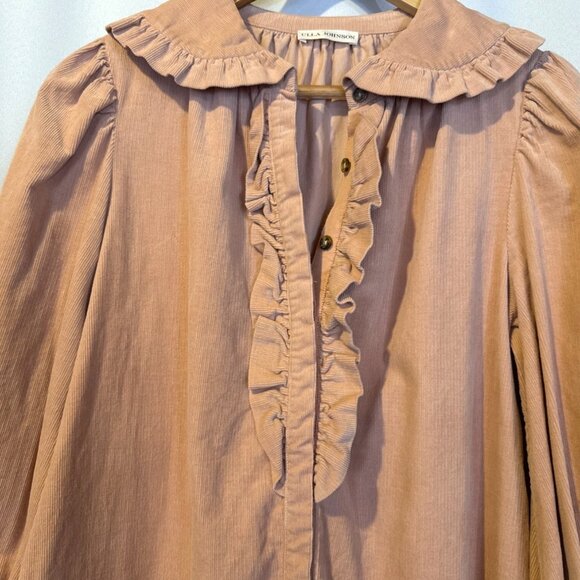 Ulla Johnson Frankie Tunic in Pale Oak 4 Bohemian Feminine Romantic Elegant Boho - Picture 4 of 9